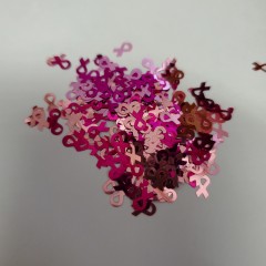 Packaged Glitter Pink Ribbon