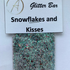 Packaged Glitter Snowflakes and Kisses