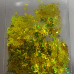 Packaged Glitter Yellow Ribbon