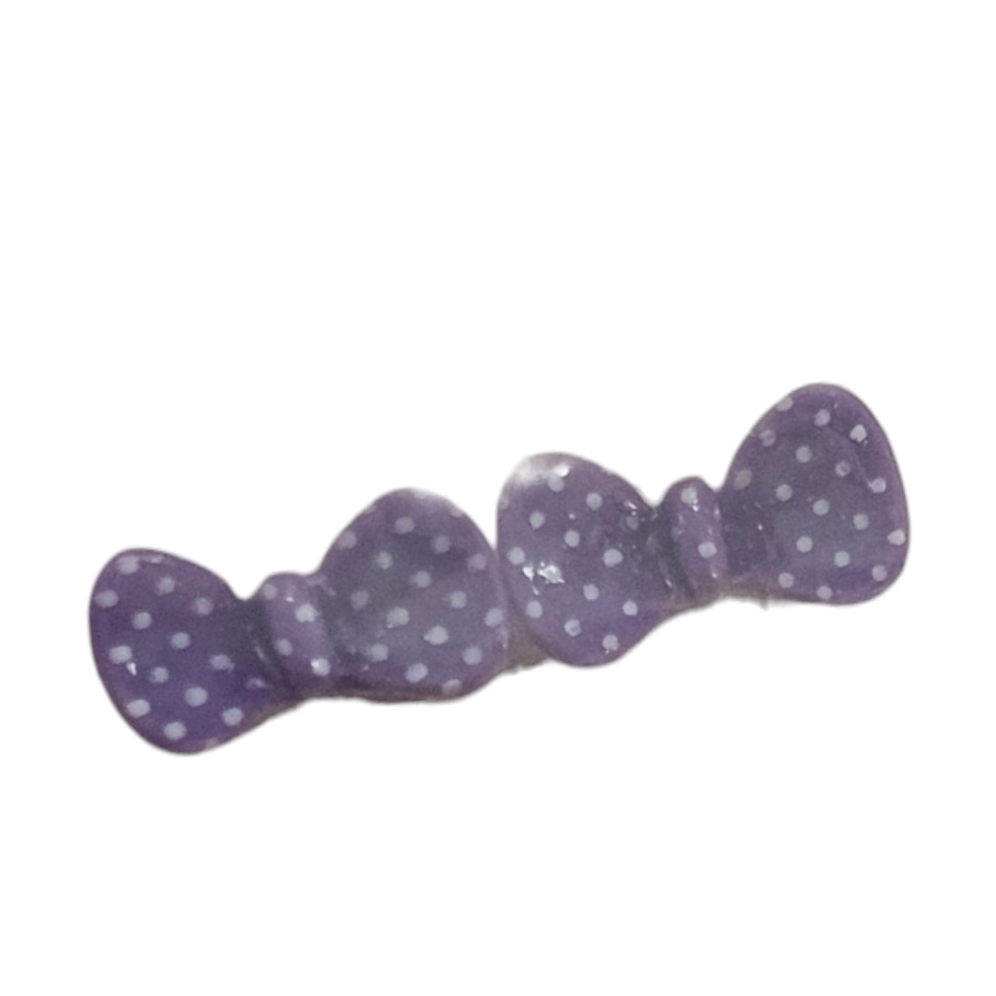 Bow Charms Dark Purple Polka Dot