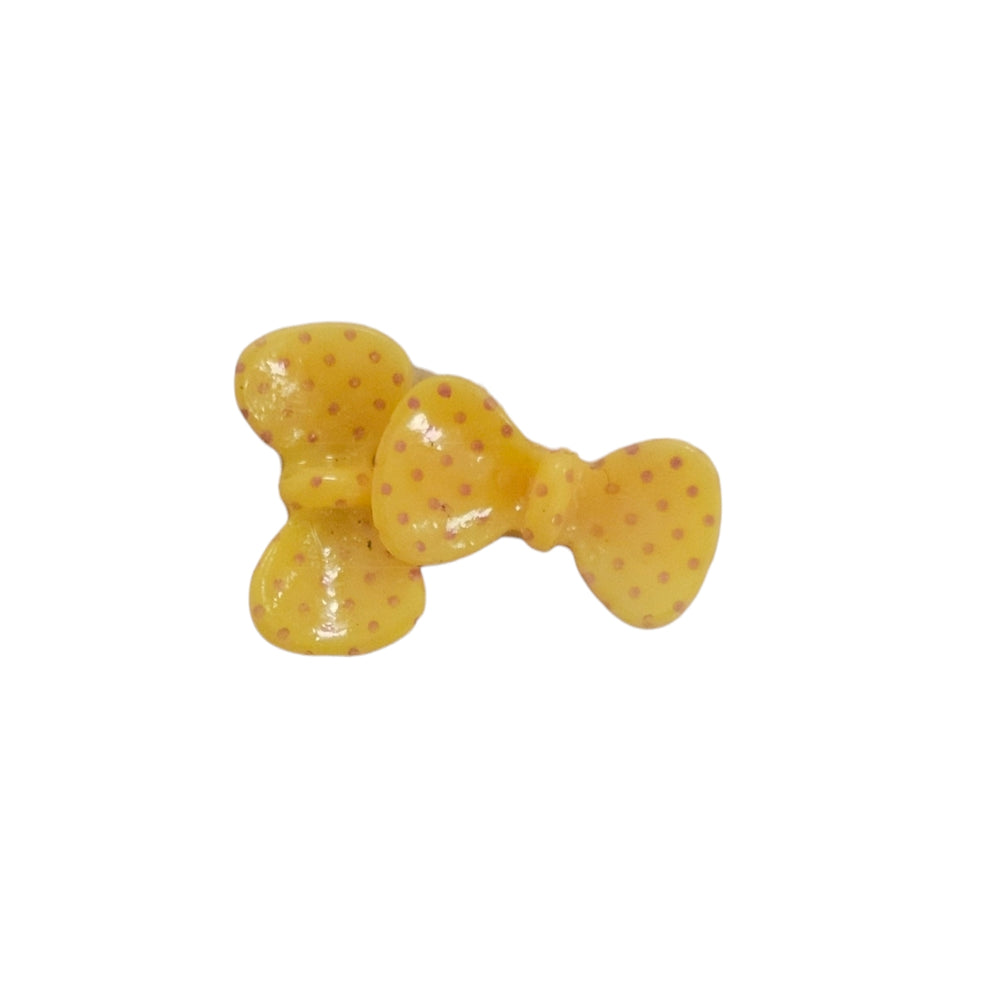 Bow Charms Yellow Polka Dot