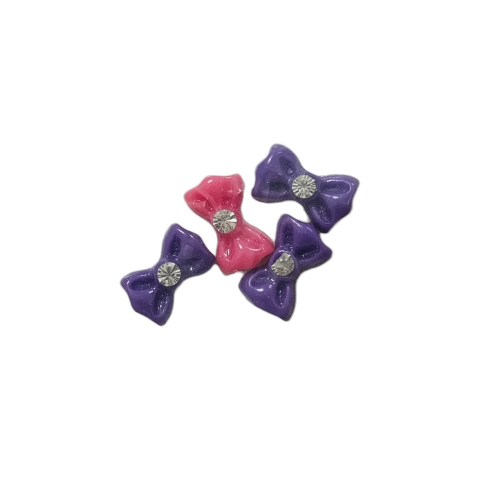 Multi Coloured Bow Charms 4 4pc
