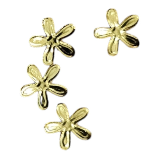 Metal Charms Gold Flowers