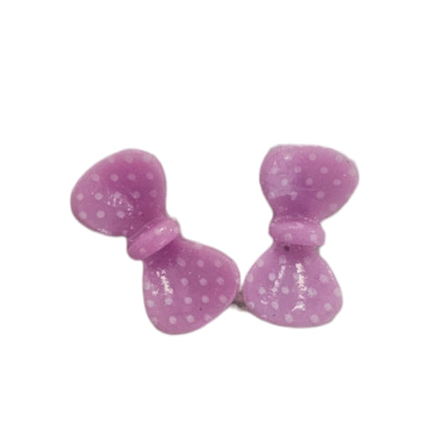 Bow Charms Pink Polka Dot