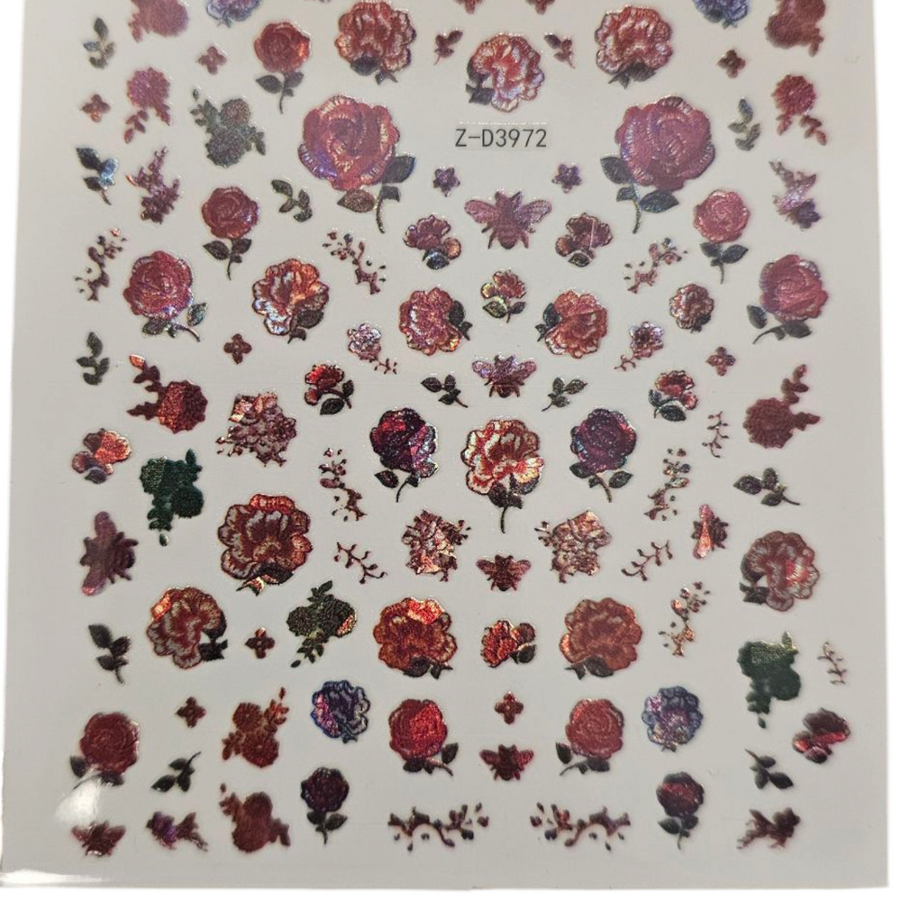 Autocollants fleurs F802