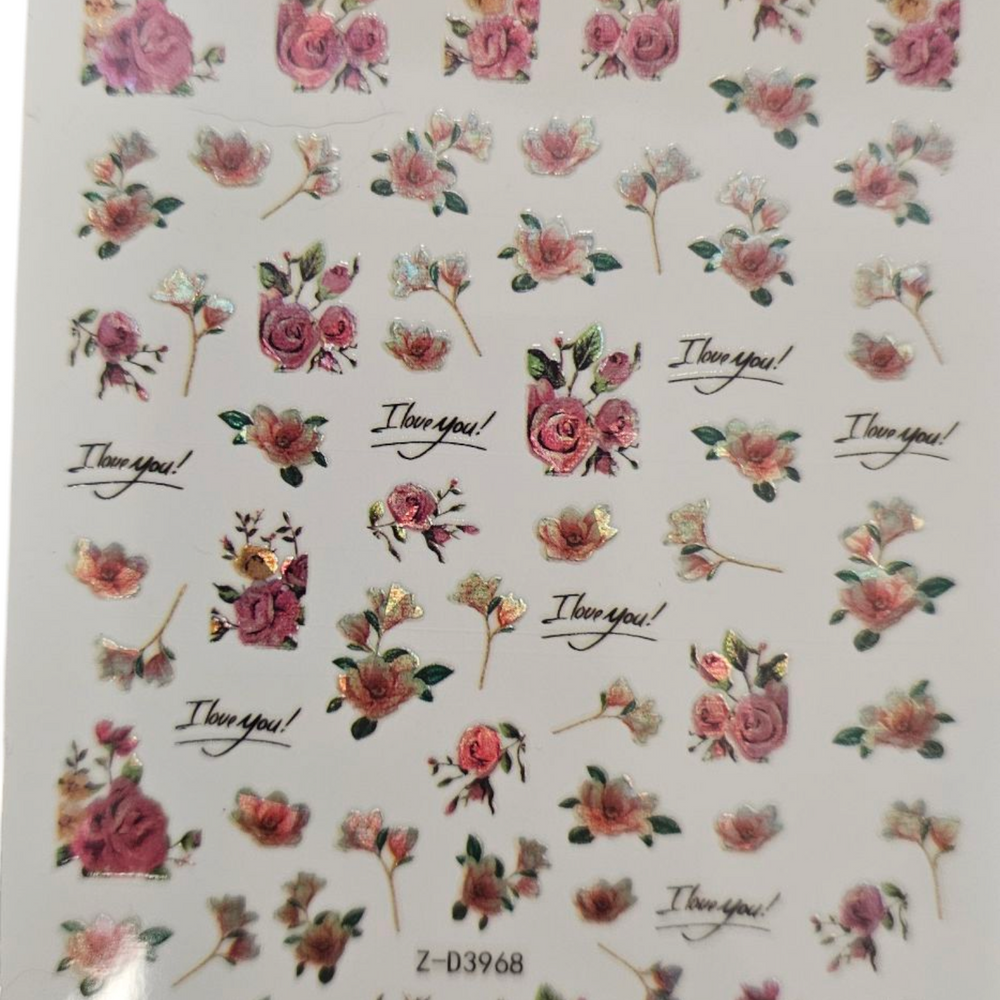 Autocollants fleurs F802