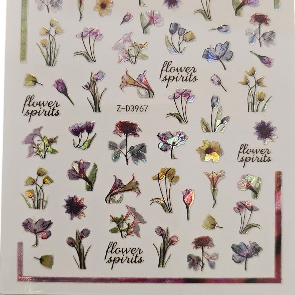 Autocollants fleurs F802