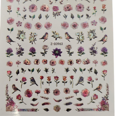 Autocollants fleurs F802