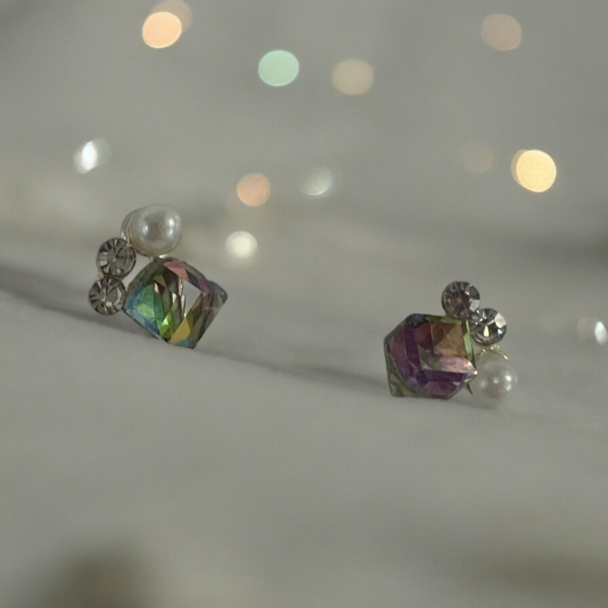 Iridescent Cube Charms