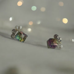Iridescent Cube Charms
