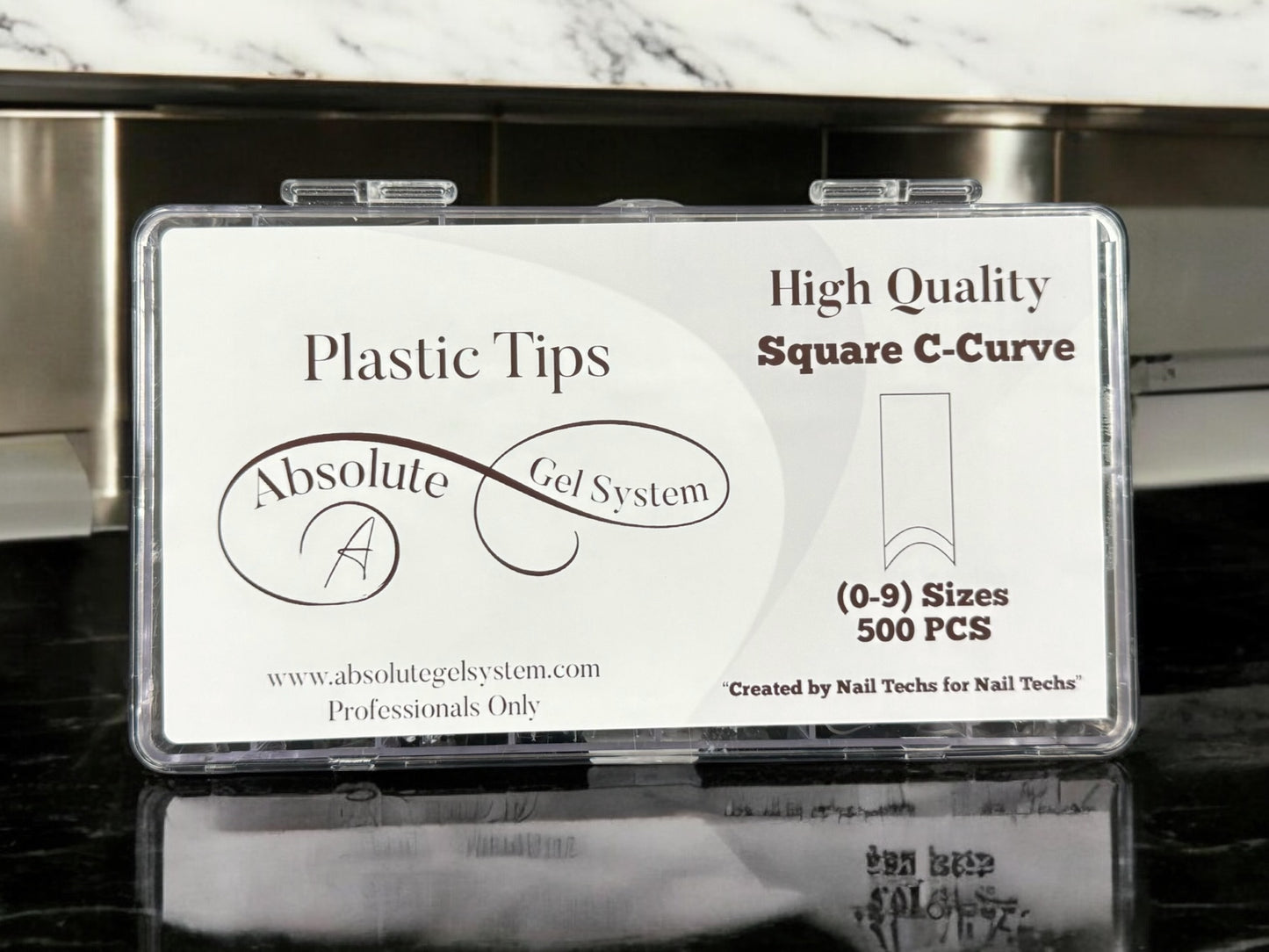 Absolute Square Plastic Nail Tips (500pk)