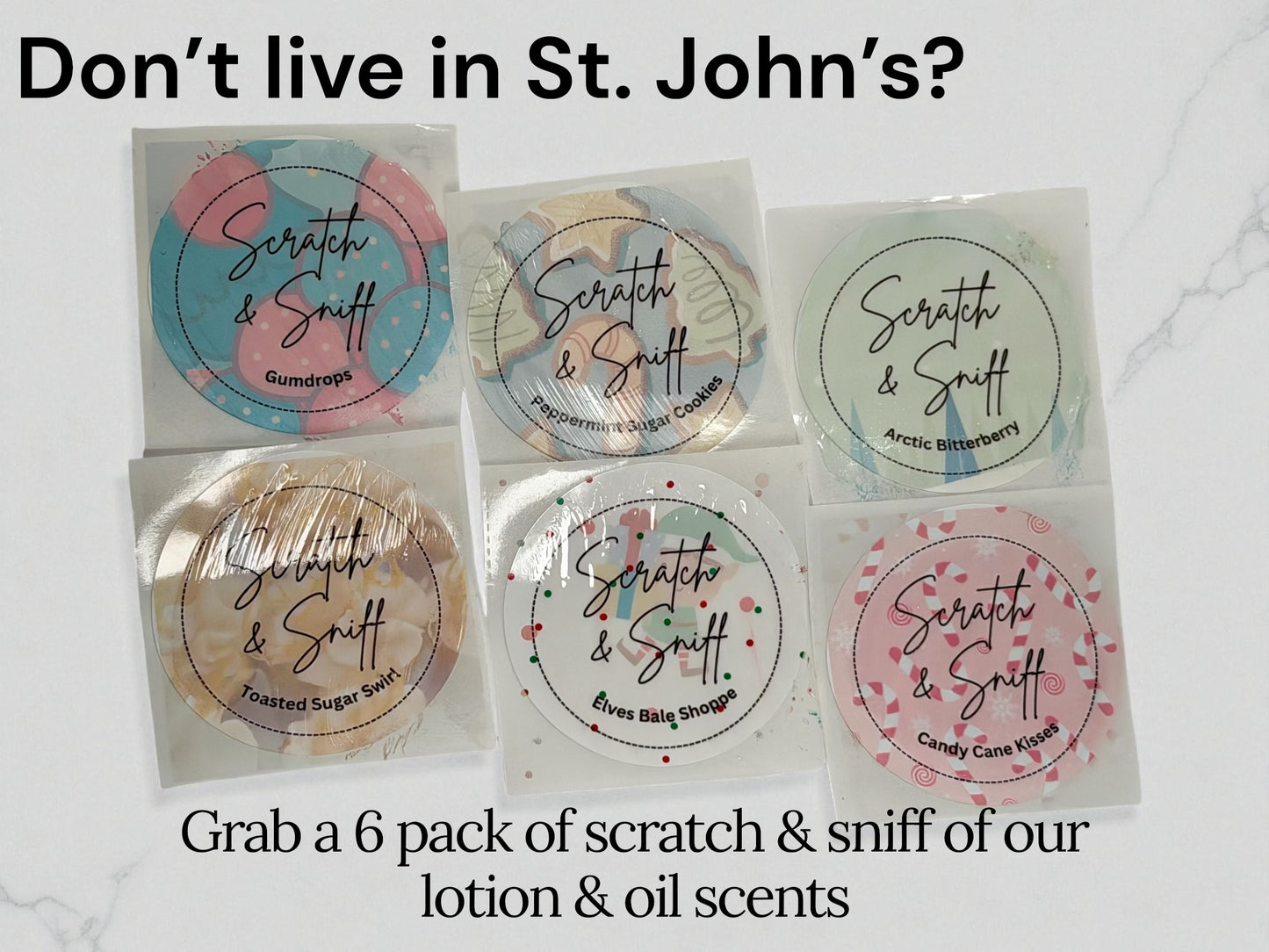 Scratch & Sniff for lotions & oil