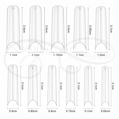 Absolute Square Plastic Nail Tips (500pk)