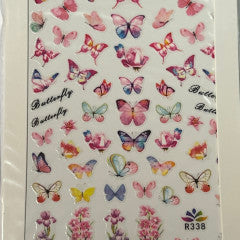 Pink butterflies stickers R338