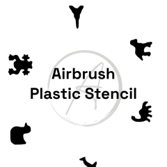 Plastic Stencil #5 (6 Designs, 1 Sheet) Animal Duck Dino