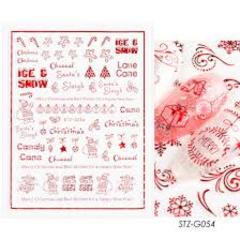 Red Christmas stickers STZ-G054