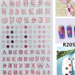 Alphabet Stickers pink R205
