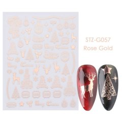 Rose Gold Christmas stickers STZ-G057