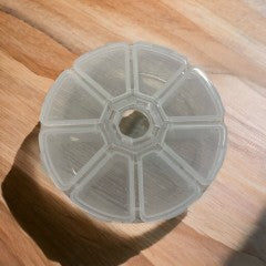 Round 8 section storage box – Atlantic Nail Supply