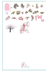 Steel Stamping Plate (14cm x 9cm) Sakura (CjSLC-69)