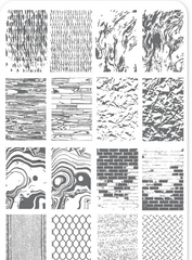 Plaque d'estampage en acier (14 cm x 9 cm) CJS- 78 Textures urbaines