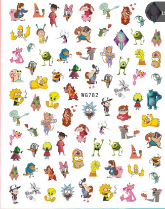 Simpsons/Monsters Inc/Gravity Falls Stickers WG782