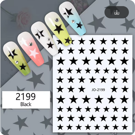 Black Star Stickers JO2199