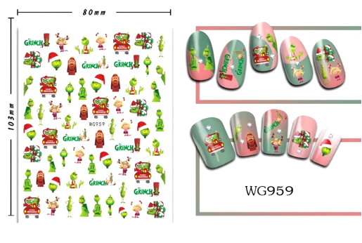 Christmas Stickers Grinch WG959