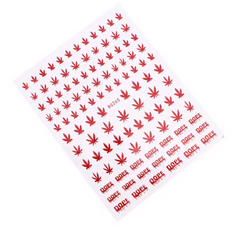 Pop Finger Weed stickers red WG265