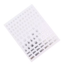 Pop Finger Weed stickers silver WG265