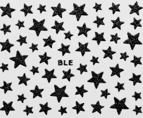 Star Stickers Black BLE