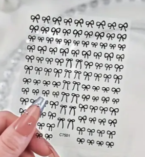 Bow Stickers Black C7502