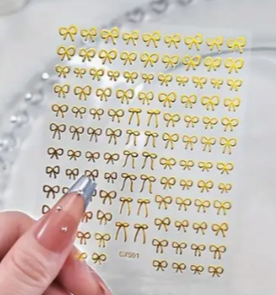 Bow Stickers Gold C7502