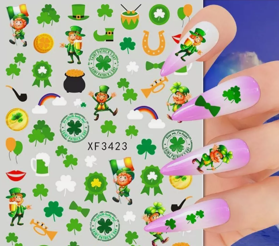 St.Patricks Day Stickers Pot of Gold XF3423