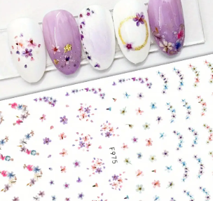 Autocollants fleurs F802