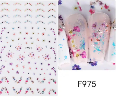 Autocollants fleurs F802