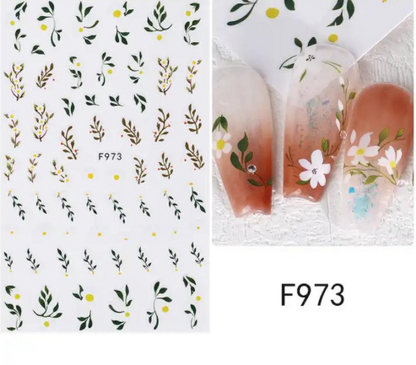 Autocollants fleurs F802