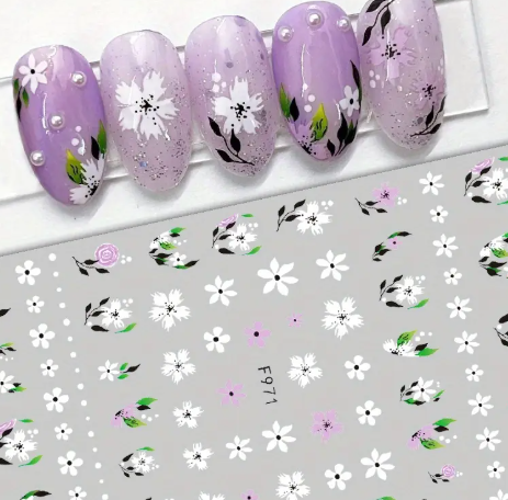 Autocollants fleurs F802