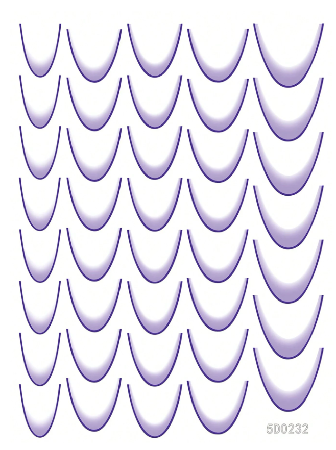 French Tip Stickers Gradient Dark Purple 5D0232