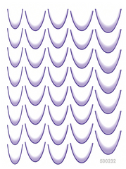 French Tip Stickers Gradient Dark Purple 5D0232