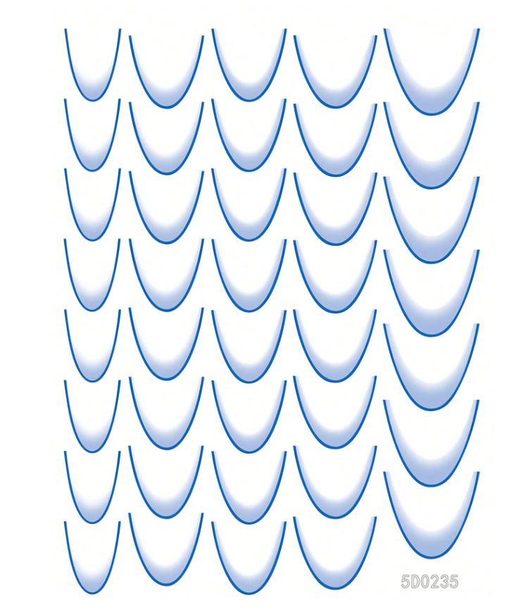 French Tip Stickers Gradient Dark Blue 5D0235