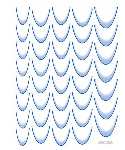 French Tip Stickers Gradient Dark Blue 5D0235