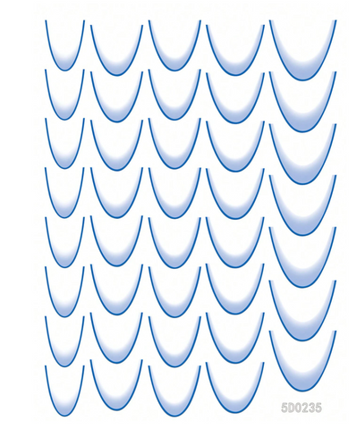 French Tip Stickers Gradient Dark Blue 5D0235