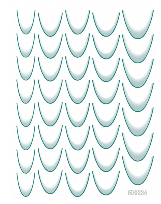 French Tip Stickers Gradient Green 5D0236