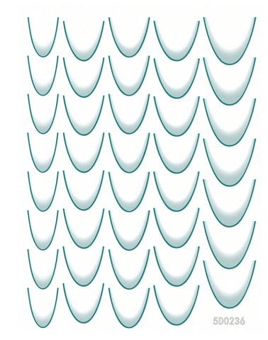 French Tip Stickers Gradient Green 5D0236