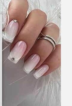 French Tip Stickers Gradient White 5D0240