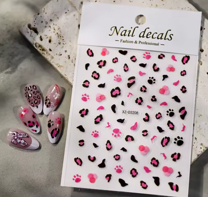 Animal Stickers Leopard Print XZD3208