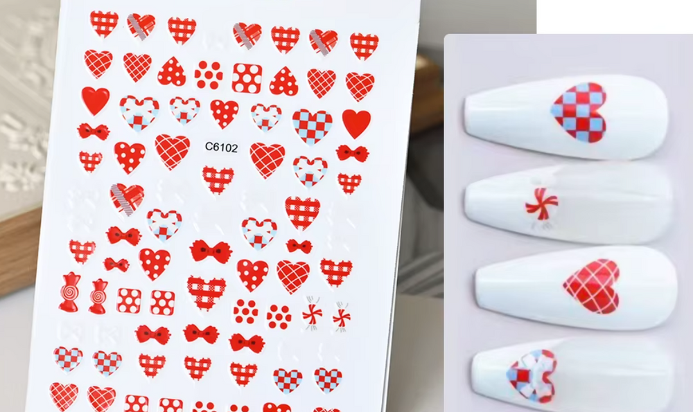 Heart Stickers C6102