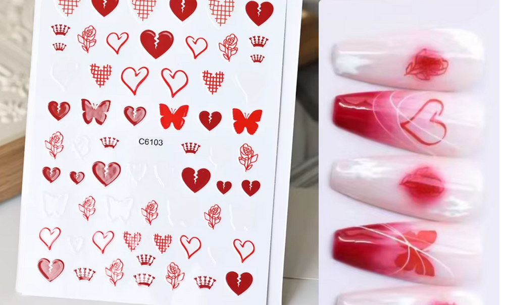 Heart Stickers C6103