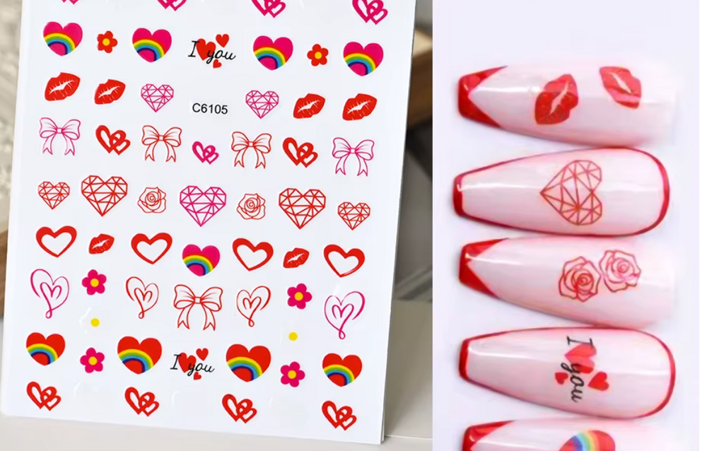 Heart Stickers C6105